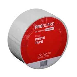3x Proguard White Tape Low Tack PVC 50mm X 30M Rolls - Picture 1 of 2