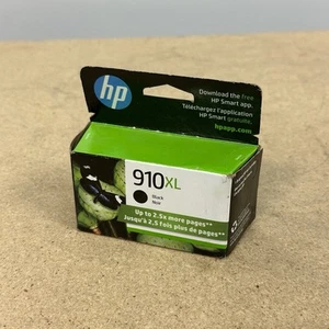 HP 910XL Black High Yield Ink Cartridge Exp 2023 OEM Sealed - Afbeelding 1 van 3