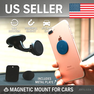 Suporte magnético para telefone para carro, painel suporte para telefone de carro - Imagem 1 de 4