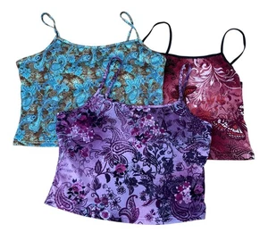 Shein Vest Tops (L) 14 Bundle Job-Lot Spaghetti Straps (K17) Floral Boho Cropped - Picture 1 of 11