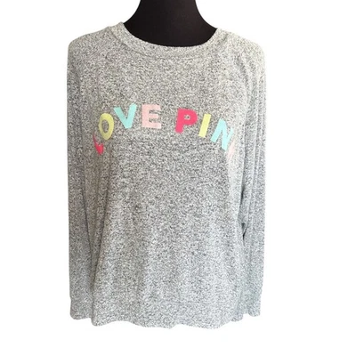 Camisa Victoria's Secret ROSA "Love Pink" Viscosa Suave Manga Larga, Talla Mediana Foto 1 de 4