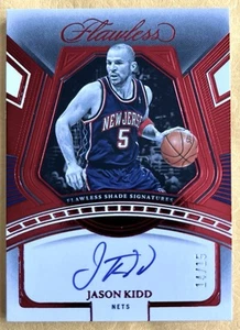 2023-24 Flawless Basketball Jason Kidd Shade Signatures Ruby /15-New Jersey Nets - Picture 1 of 2