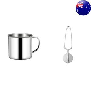 Taza de té de agua para niños de 200 ml con mango de acero inoxidable para camping picnic - Imagen 1 de 5