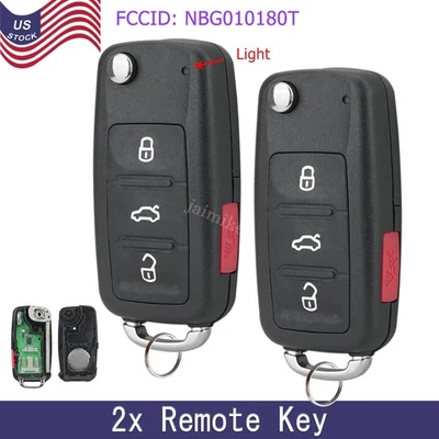 2 para 2011 2012 2013 2014 2015 2016 Volkswagen VW Jetta mando a distancia sin llave llavero Foto 1 de 4