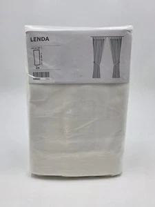 NEW Ikea Lenda Curtains White 55" x 98" Set of 2 Panels Discontinued 301.119.78 - Picture 1 of 6