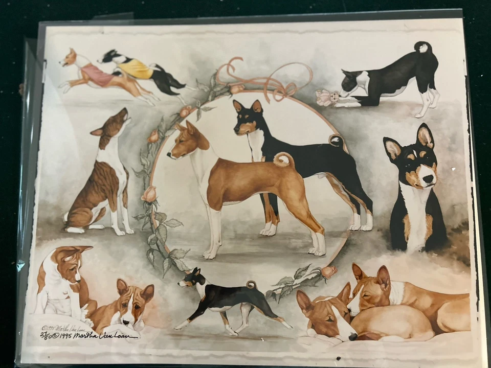 Basenji Color Photo Print Signed By Martha Van Loan 11x14 double matted - Image 1 of 1