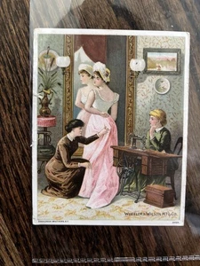 Wheeler & Wilson’s New High-Arm No.9 Sewng Machine Victorian Trade Card - Picture 1 of 2