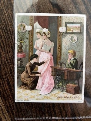 Wheeler & Wilson’s New High-Arm No.9 Sewng Machine Victorian Trade Card - Image 1 of 2