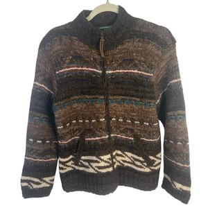 Suéter Vintage Lauren Ralph Lauren Cremallera Completa Tejido a Mano Lana Alpaca Talla P/S - Imagen 1 de 8
