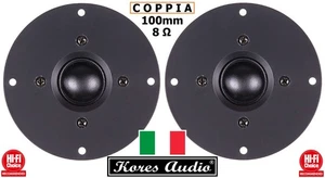2 Pz. Kores Audio KSQ802 Tweeter da 4" 100mm a Cupola in Seta 2x100W RMS 8 Ohm - Imagen 1 de 11