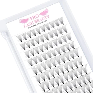 Pre Made Fan Eyelash Extensions 10D 12D 7D 5D Pointy Base Premade Fans Eyelash - Picture 1 of 12