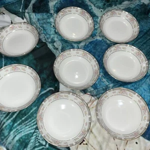 FABERWARE SOUTHAMPTON FINE CHINA 1992 5 3/8" Dessert Bowls SET OF 8 DISCONTINUE - Picture 1 of 24