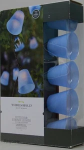 Threshold 10 Decorative Blue Silicone Cone Cover String Lights Indoor/Outdoor - Picture 1 of 2