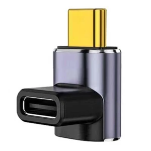 100W USB4.0 40Gbps 90 Degree USB Type C Male to USB-C Female ExtendU1 K8 Z2N6 - Picture 1 of 8
