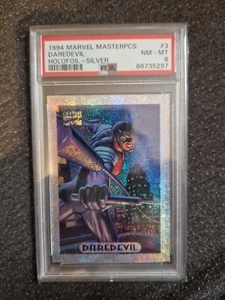 1994 Marvel Masterpieces Daredevil 3/10 Silver Holofoil PSA 8 NM-MT - Picture 1 of 2
