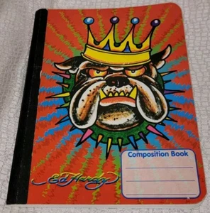Vtg Lisa Frank Ed Hardy Bulldog Dog Composition Notebook - Picture 1 of 9