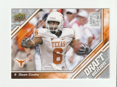 2009 Upper Deck Draft Edition #120 Quan Cosby RC, Texas Longhorns - Image 1 of 2