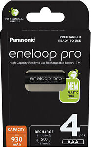 Panasonic eneloop Pro AAA Akku > 930mAh 4er Blister 1,2 V BK-4HCDE/4BE