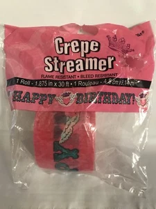 Rocker Girl Party Supplies 30ft. Crepe Streamer - Picture 1 of 1