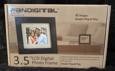 New Pandigital 3.5 Inch LCD Digital Photo Frame PAN3502W02 UPC: 843967035025 - Image 1 of 4
