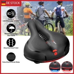 Fahrrad Sattel Fahrradsattel Fahrradsitz Gelsattel Tourensattel Mit Rücklicht - Bild 1 von 11
