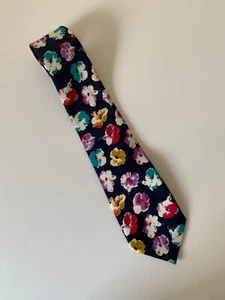 John & Lois Vintage Retro 80s 90s Men's Necktie Tie Floral Made in Australia - Picture 1 of 9
