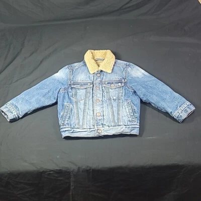 Chaqueta vaquera de camionero forrada Sherpa Place Boys broches a presión talla XS Foto 1 de 4