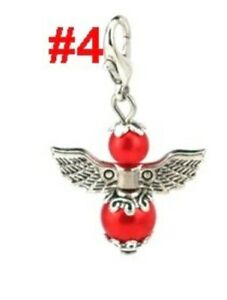 Clip-On Guardian Angel Wing Charm  Bracelet Necklace Zipper Keyring BUY 2 GET 1
