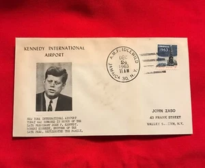 NY Int'l renamed KENNEDY INTERNATIONAL AIRPORT DEC 24 1963 5 Cent Christmas Post - Picture 1 of 2