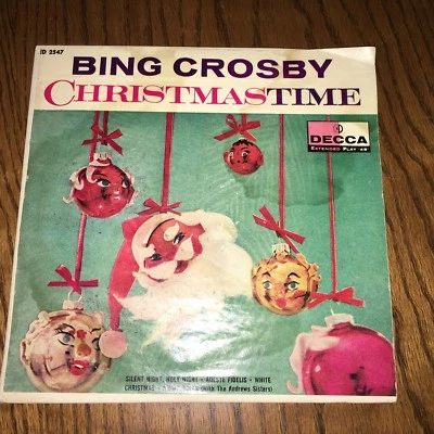 Bing Crosby Christmastime 7" EP Decca VG+ [The Andrews Sisters Jingle Bells]  - Image 1 of 2