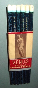 12 Vintage Venus Blue Band #200 Farbstifte American Pencil Company USA NOS - Bild 1 von 14