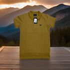 Mens Emporio Armani Zip Polo T Shirt Short Sleeve Summer Cotton BrownTee Size-XL