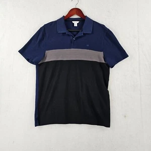 Calvin Klein Men’s Casual Short Sleeve Stripe Polo Shirt, CK Logo on Front, Sz M - Imagen 1 de 9