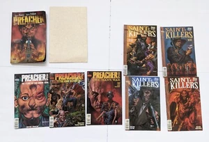 PREACHER BOOK 1 TPB Saint Of Killers 1-4 3 SPECIAL ISSUES AUTOGRAPHED POSTER LOT - Picture 1 of 12
