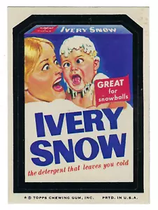 1974 Topps Wacky Packages 8th Series 8 detergente para nieve Ivery casi nuevo- - Imagen 1 de 1