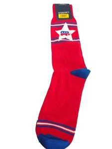 NEW Daniel Cremieux Mens Republican Patriotic Red American Socks Political Italy - Picture 1 of 7