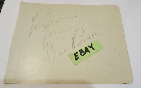 Cesar Romero Batman Hand signed Auto Inscribed to Travers Book of Autographs Cover