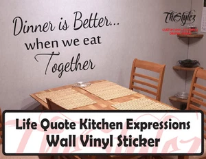 Life Quote Kitchen Expressions Wall Vinyl Sticker - Picture 1 of 4