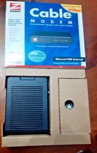Zoom Cable Modem Ethernet/USB External Mod. 5241 Windows Mac Linus Unix Open Box - Picture 1 of 12