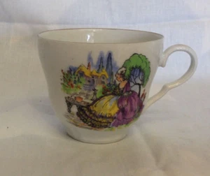 Durham China Tea/Coffee Cup Lady in a Garden Decoration and Gold Trim - Picture 1 of 4