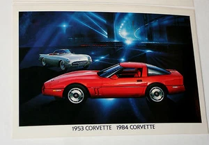 2 Vintage C-4 1953 1984 Chevrolet Corvette Vette Promo Neu aus altem Lagerbestand Chevy Postkarte - Bild 1 von 3
