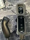 Black Wii MotionPlus controller and Nunchuck with official silicon case