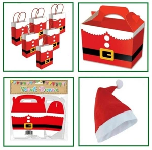 Traje de Papá Noel Rojo Navidad Novedad Mesa Regalo Dulce Bolsa Plato Caja  - Imagen 1 de 8
