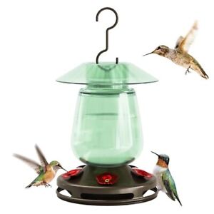 New ListingHummingbird Feeder, 16 Ounces Glass Hummingbird Feeders for Outdoors Green