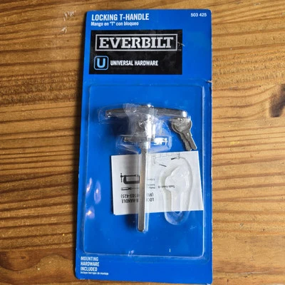 NUEVO Cerradura Puerta Garaje Everbilt 5/16 “X 4” Manija en T con Llaves. Foto 1 de 3