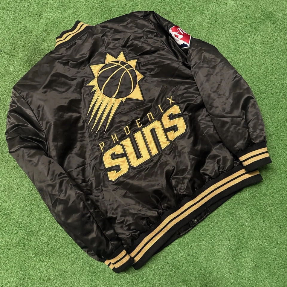 Phoenix Suns NBA Starter Jacket Rakuten Edición Limitada 75º Negro Dorado Talla XL Foto 1 de 4