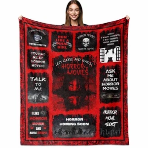 Horror Movie Blanket 60"X50", Gifts for Horror Movie Lovers, Scream Plush Bla... - Picture 1 of 9