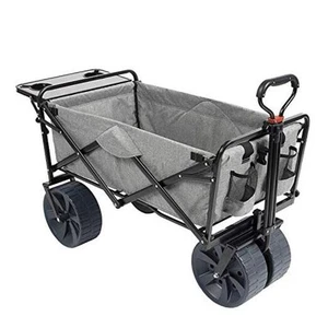 All Terrain Strandwagen mit Beistelltisch|Schwerlast faltbar hellgrau - Bild 1 von 7