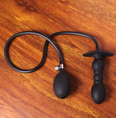 Bomba inflable tapón trasero dilatador anal masaje próstata enchufe grande juguete sexual para adultos Foto 1 de 4
