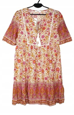 Caroline Morgan Womens Dress Size 18 Colourful Floral Pockets - image 1 of 4